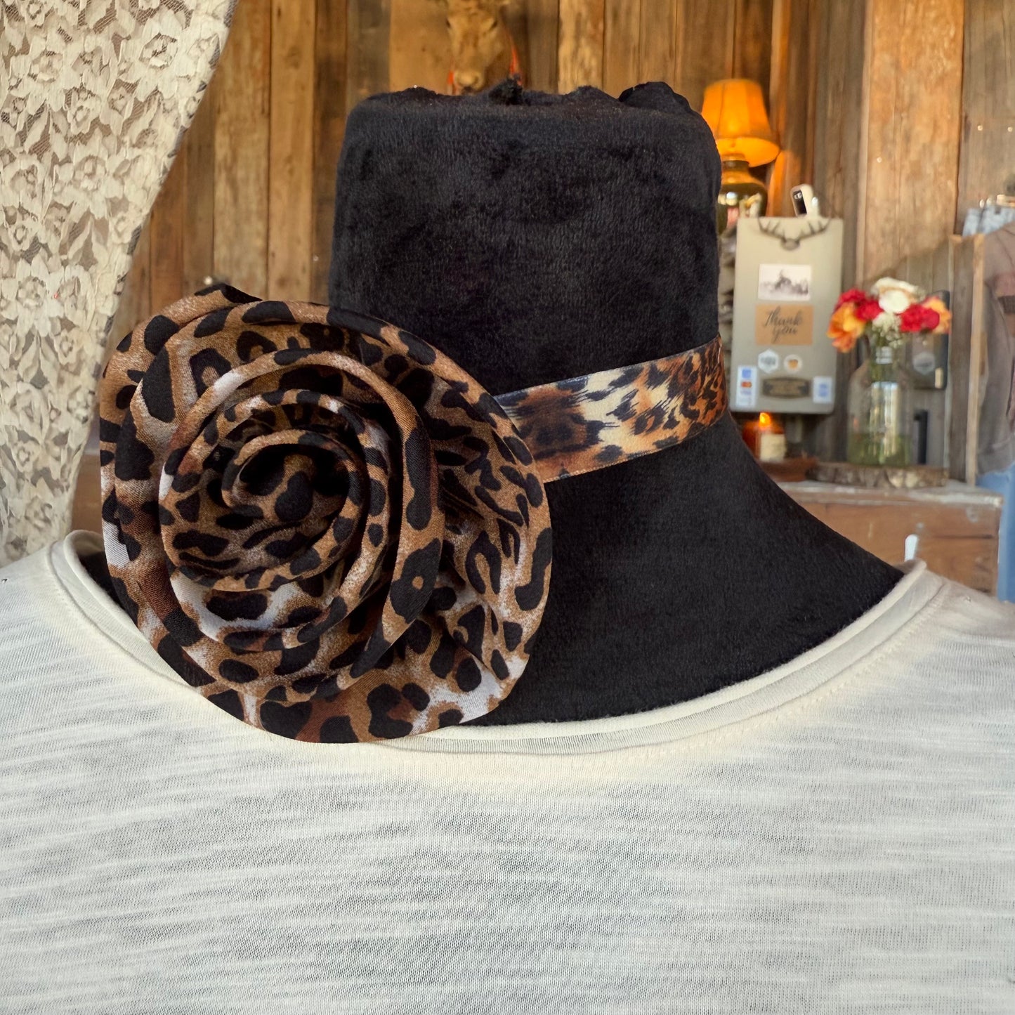 Piper Leopard Floral Choker