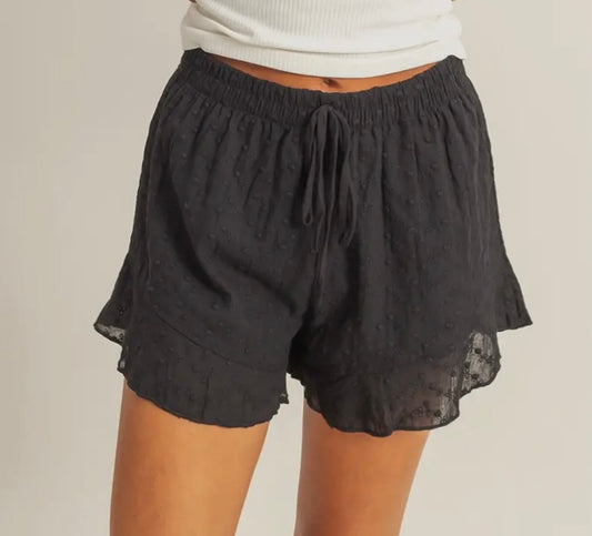 Sage Eyelet Shorts - Black