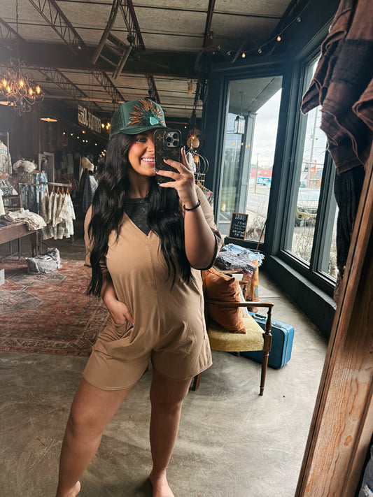 Everyday Romper - Tan