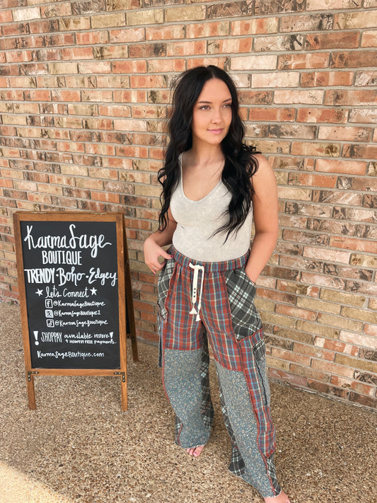 Nights By The Fire Patchwork Pant