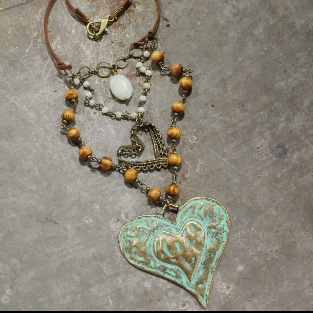 Leather Heart Necklace