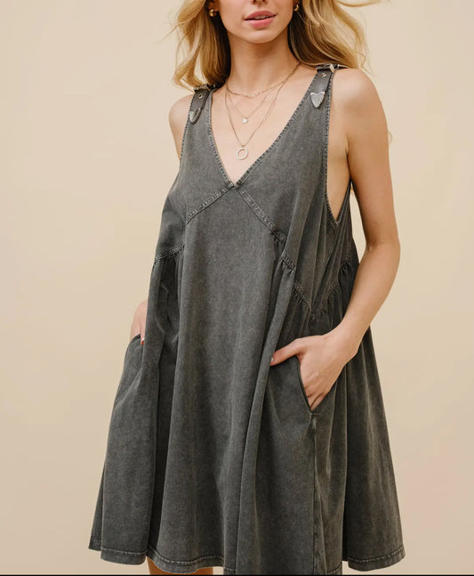 Buckle Up Honey Dress - BLACK