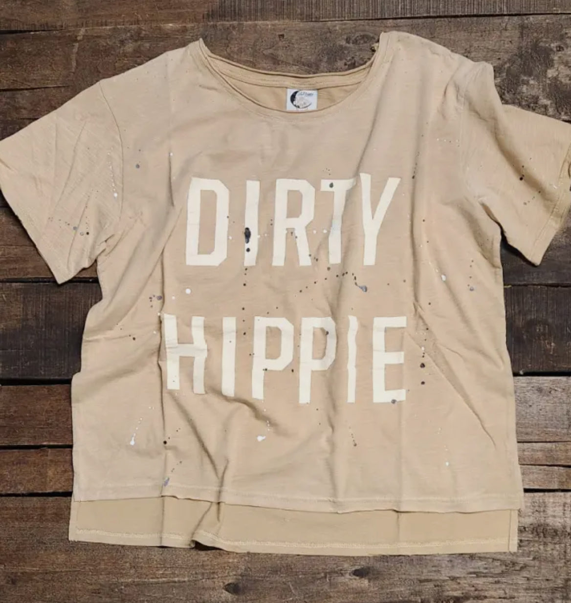 Jaded Gypsy Dirty Hippie Tee - Vintage Tan