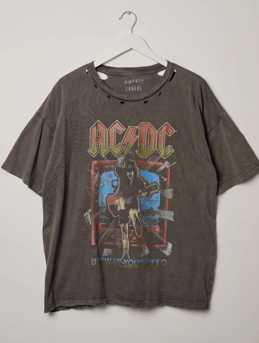 AC/DC Distressed Tee
